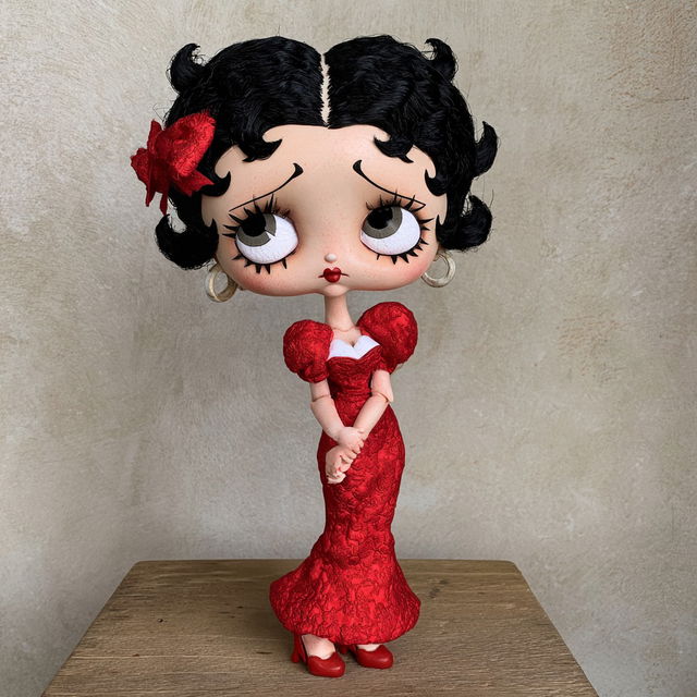 Betty Boop doll style, Midjourney V8.2, render 4 of 4