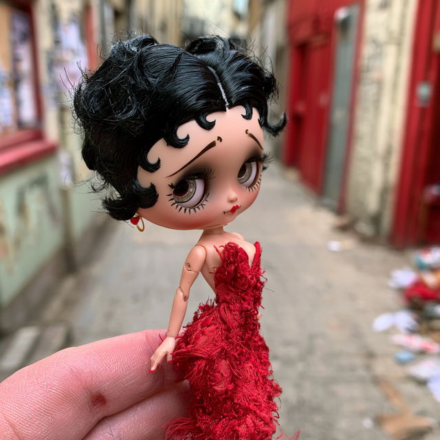 Betty Boop doll style, Midjourney V8.2, render 3 of 4