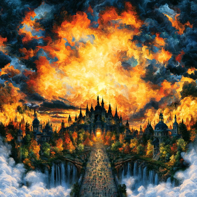 Pyrofolia Castellism style, Midjourney V8.2, render 1 of 4
