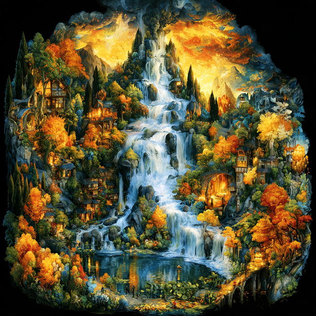 Pyrofolia Castellism style, Midjourney V8.2, render 3 of 4