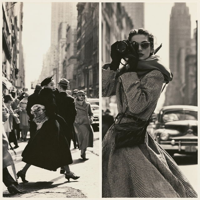 Bill Cunningham style, Midjourney V8.2, render 1 of 4