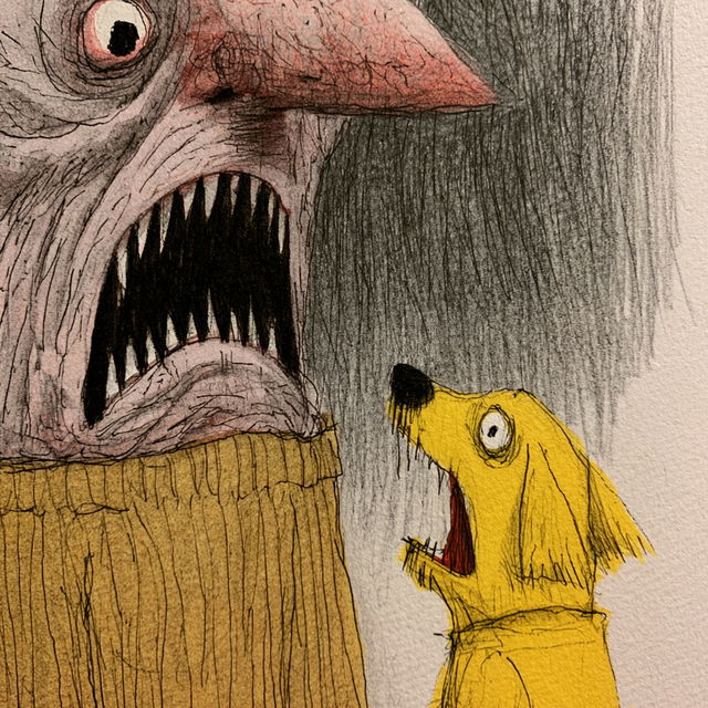 Bill Plympton style, Midjourney V8.2, render 2 of 4