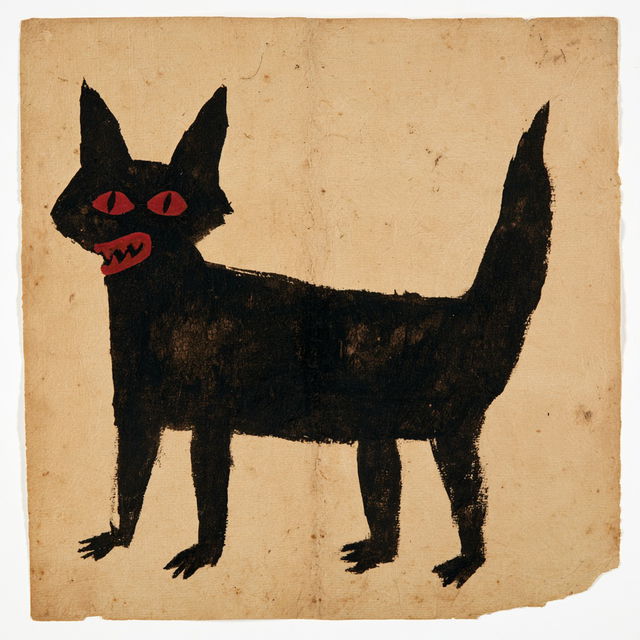 Bill Traylor style, Midjourney V8.2, render 4 of 4