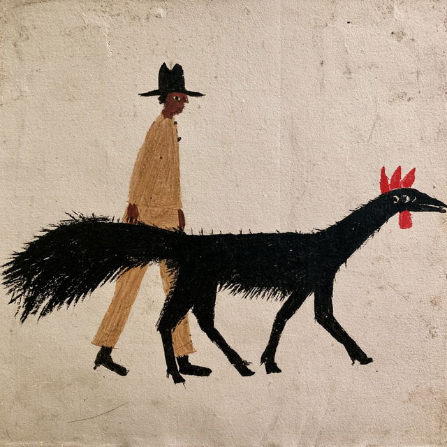 Bill Traylor style, Midjourney V8.2, render 3 of 4