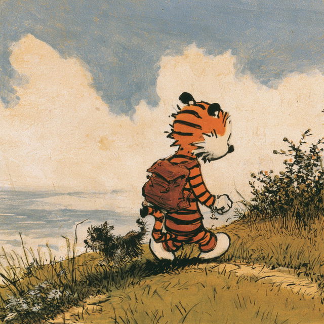 Bill Watterson style, Midjourney V8.2, render 3 of 4