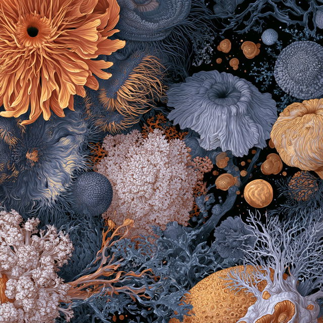 Biological illustration style, Midjourney V8.2, render 4 of 4