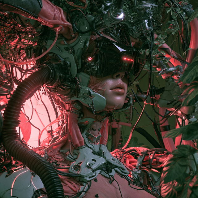 Biopunk style, Midjourney V8.2, render 1 of 4