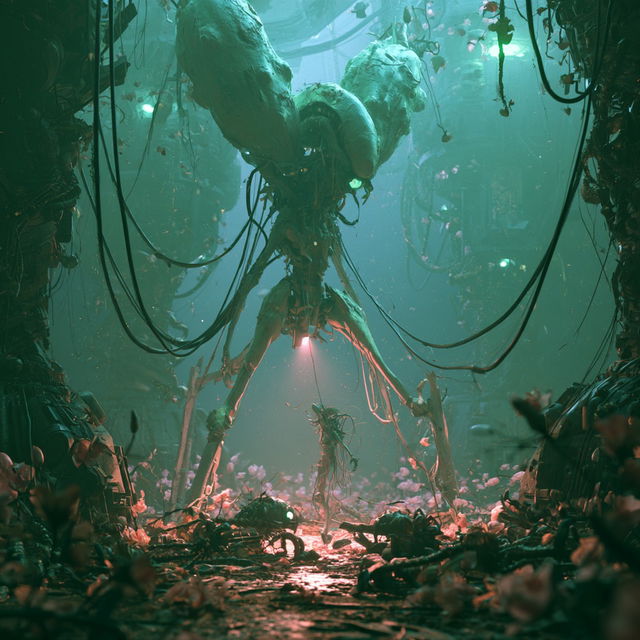 Biopunk style, Midjourney V8.2, render 4 of 4