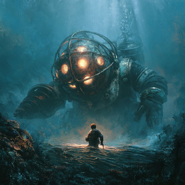 BioShock style, Midjourney V8.2, render 3 of 4