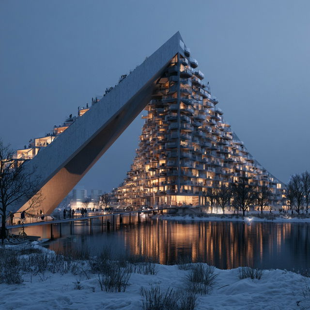 Bjarke Ingels style, Midjourney V8.2, render 3 of 4