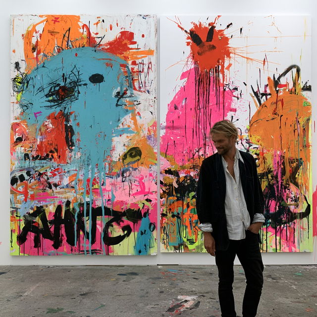 Bjarne Melgaard style, Midjourney V8.2, render 4 of 4