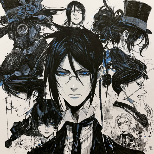 Black Butler style, Midjourney V8.2, render 4 of 4