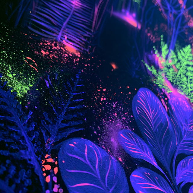 Blacklight paint style, Midjourney V8.2, render 3 of 4