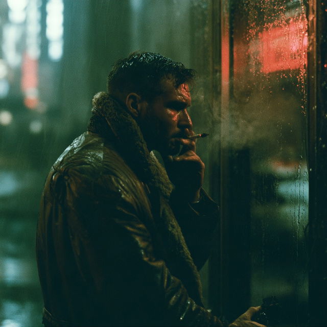 Blade Runner style, Midjourney V8.2, render 2 of 4