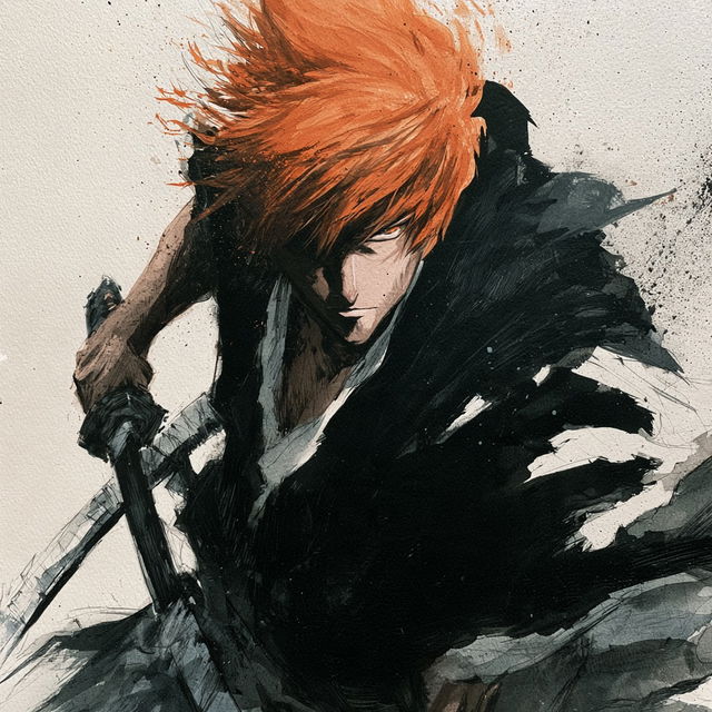 Bleach style, Midjourney V8.2, render 4 of 4