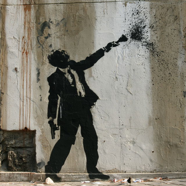 Blek le Rat style, Midjourney V8.2, render 3 of 4