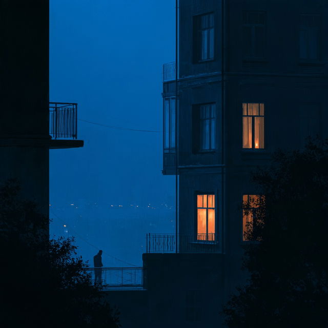 Blue hour style, Midjourney V8.2, render 2 of 4