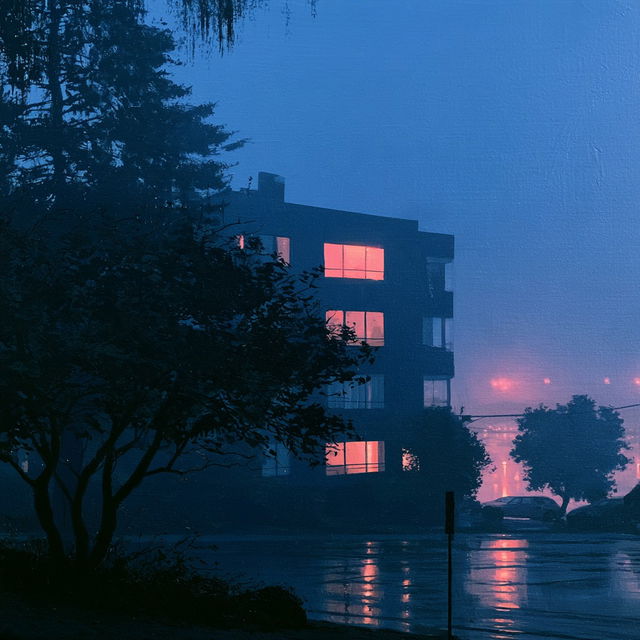 Blue hour style, Midjourney V8.2, render 3 of 4