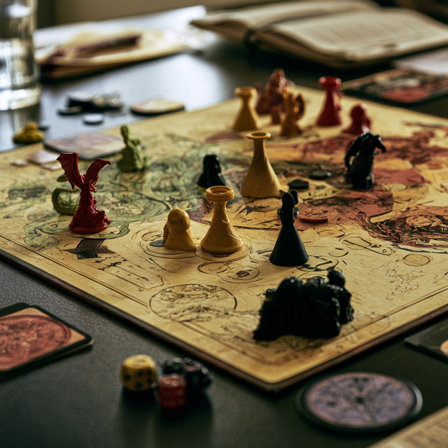 Board game style, Midjourney V8.2, render 1 of 4