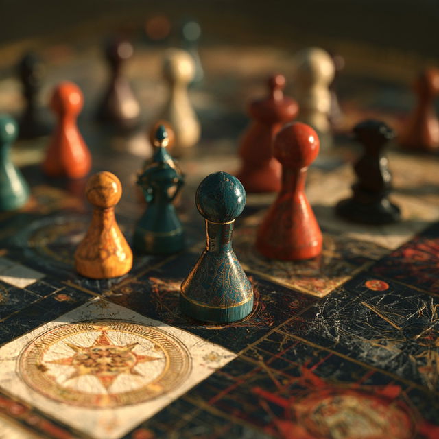 Board game style, Midjourney V8.2, render 3 of 4
