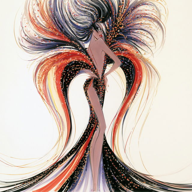 Bob Mackie style, Midjourney V8.2, render 1 of 4