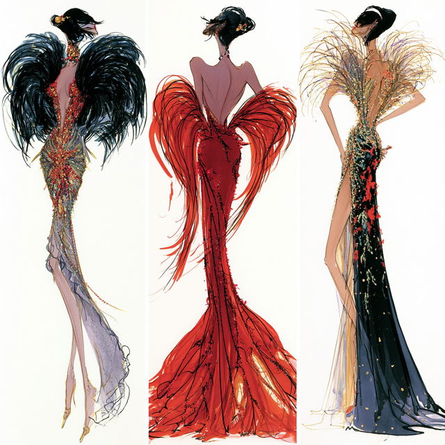 Bob Mackie style, Midjourney V8.2, render 4 of 4