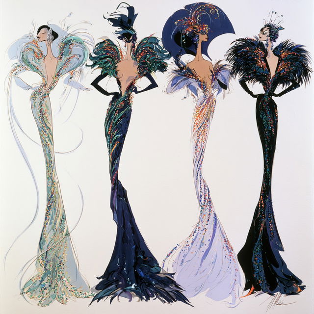 Bob Mackie style, Midjourney V8.2, render 3 of 4