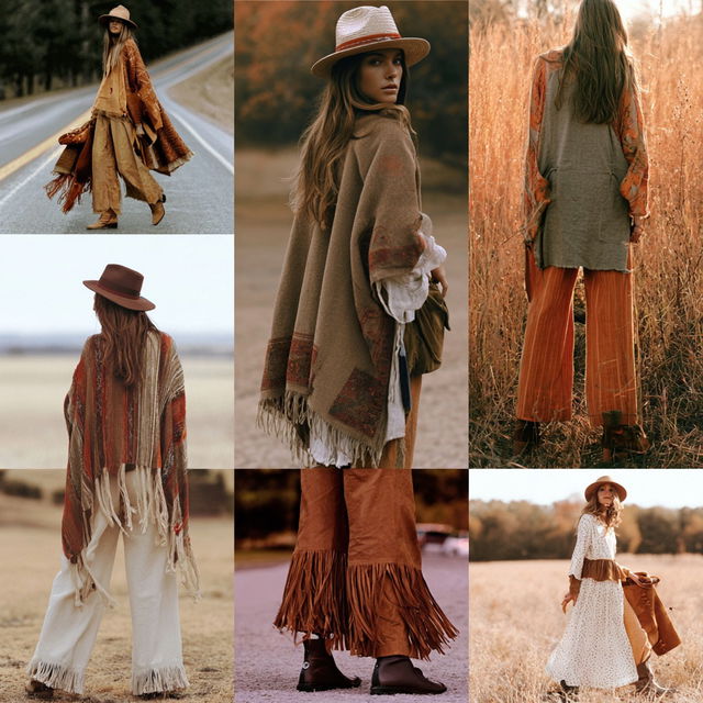 Boho fashion style, Midjourney V8.2, render 2 of 4