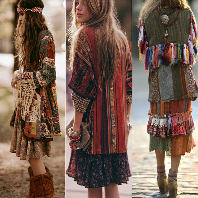 Boho fashion style, Midjourney V8.2, render 4 of 4