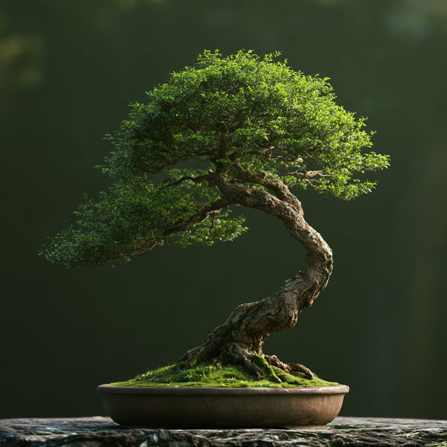 Bonsai style, Midjourney V8.2, render 2 of 4