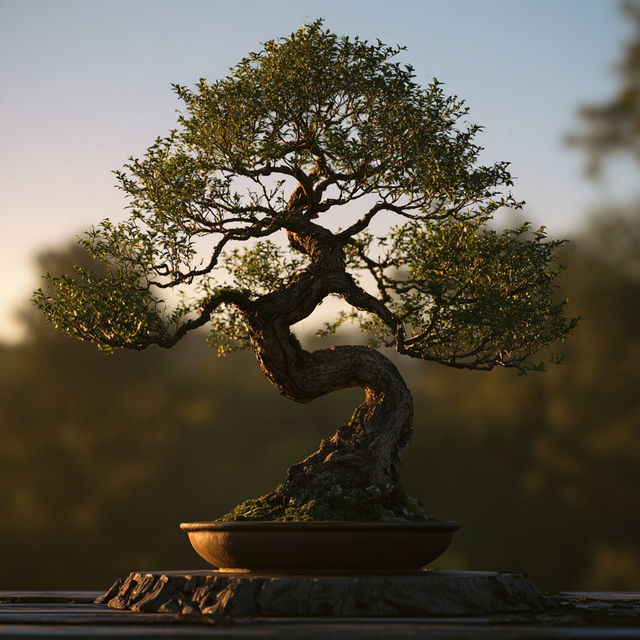 Bonsai style, Midjourney V8.2, render 3 of 4