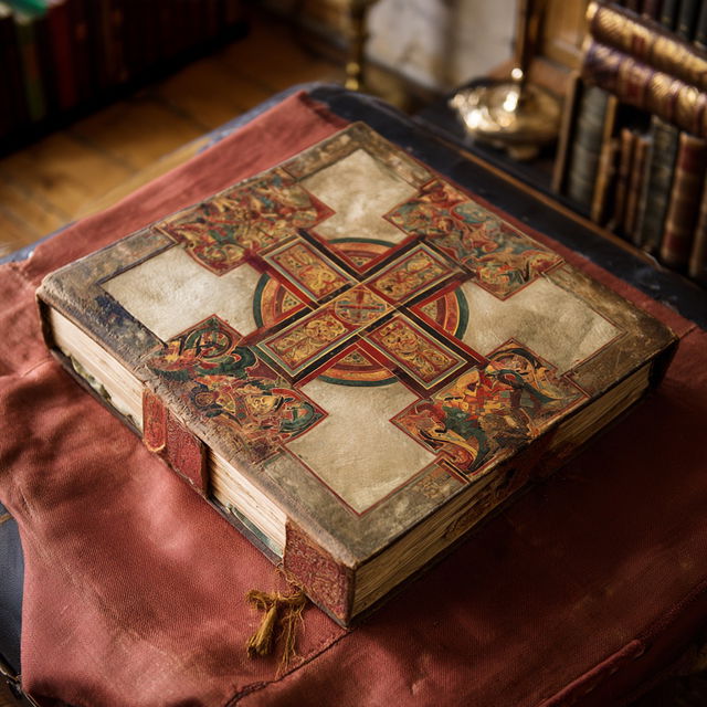 Book of Kells style, Midjourney V8.2, render 1 of 4