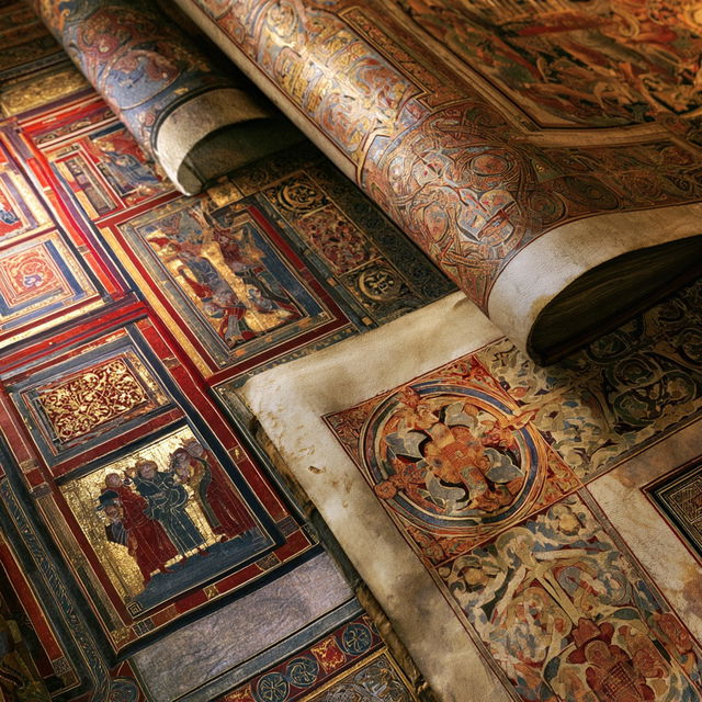 Book of Kells style, Midjourney V8.2, render 3 of 4