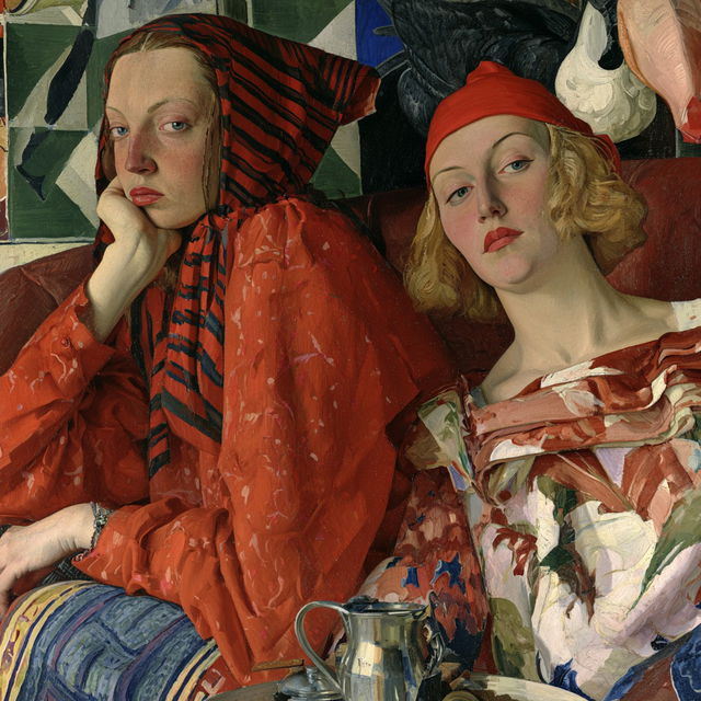 Boris Grigoriev style, Midjourney V8.2, render 2 of 4