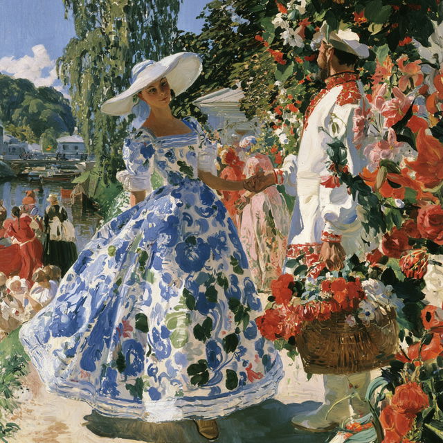 Boris Kustodiev style, Midjourney V8.2, render 3 of 4