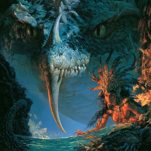 Boris Vallejo style, Midjourney V8.2, render 1 of 4
