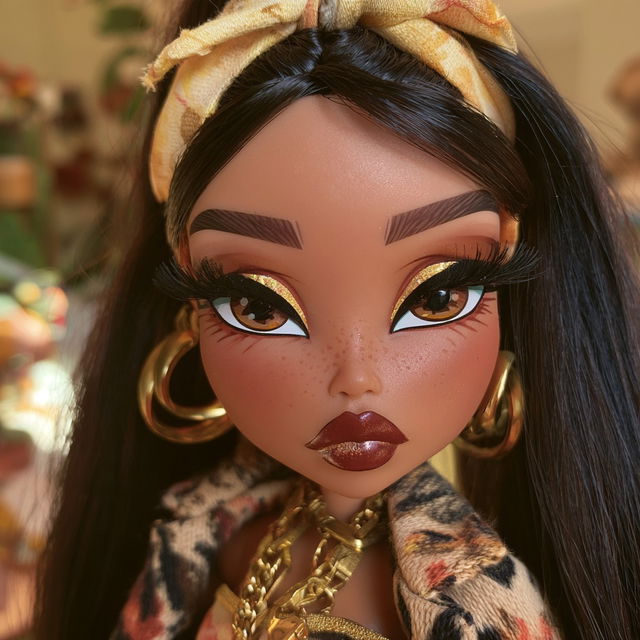 Bratz doll style, Midjourney V8.2, render 2 of 4
