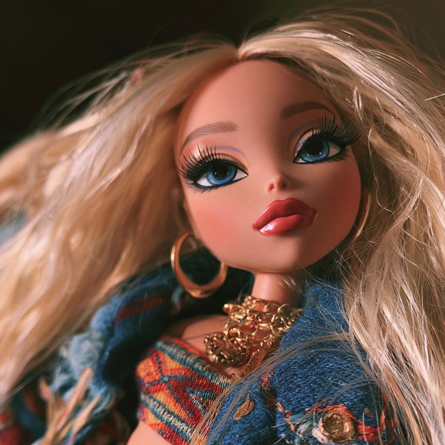 Bratz doll style, Midjourney V8.2, render 4 of 4