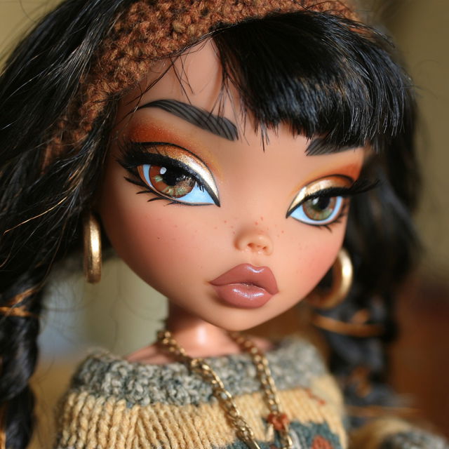 Bratz doll style, Midjourney V8.2, render 3 of 4