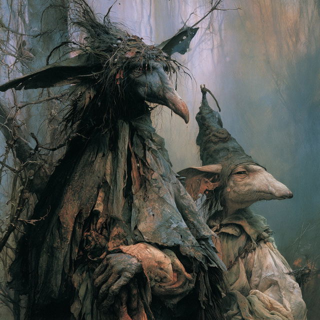 Brian Froud style, Midjourney V8.2, render 1 of 4
