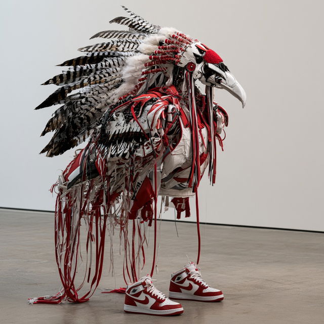 Brian Jungen style, Midjourney V8.2, render 4 of 4