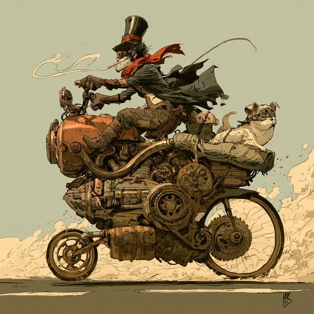 Brian Kesinger style, Midjourney V8.2, render 2 of 4