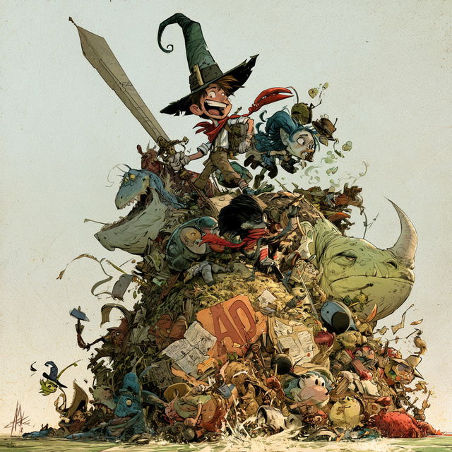 Brian Kesinger style, Midjourney V8.2, render 1 of 4