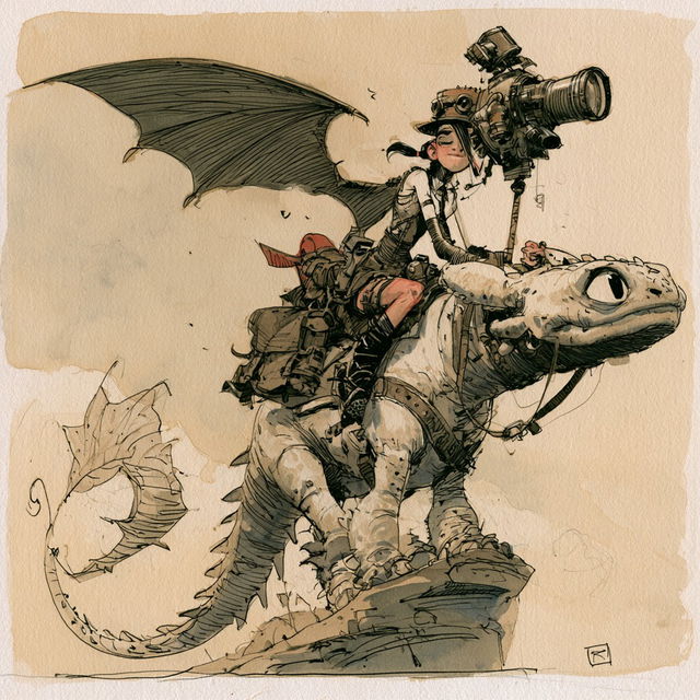 Brian Kesinger style, Midjourney V8.2, render 3 of 4