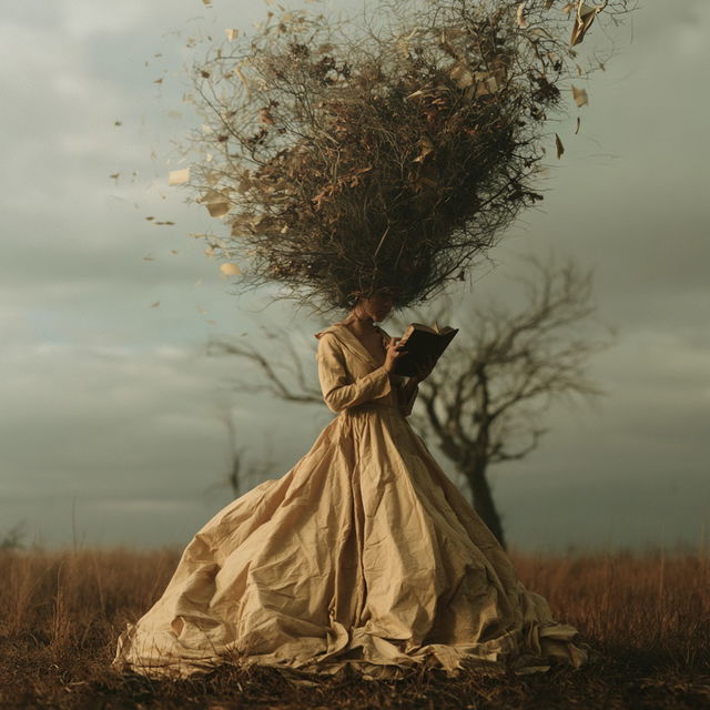 Brooke Shaden style, Midjourney V8.2, render 3 of 4