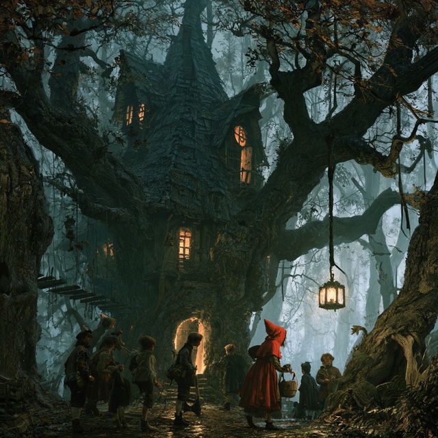 Brothers Grimm style, Midjourney V8.2, render 3 of 4