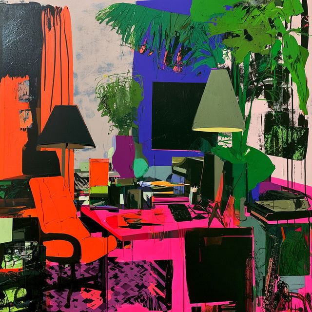 Bruce McLean style, Midjourney V8.2, render 2 of 4