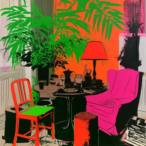 Bruce McLean style (Painters), Midjourney V8.2