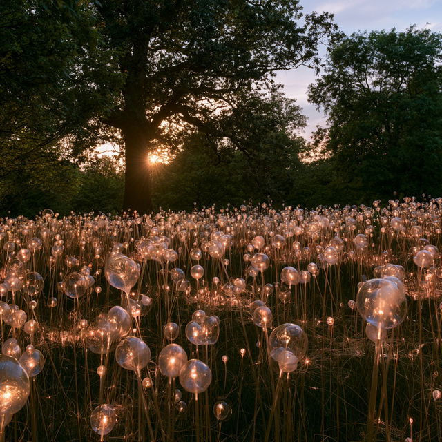 Bruce Munro style, Midjourney V8.2, render 2 of 4