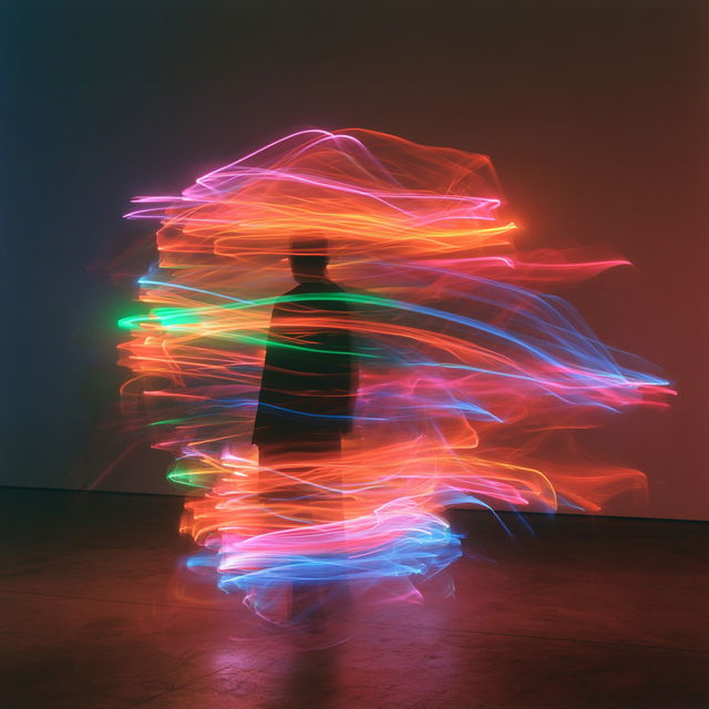 Bruce Nauman style, Midjourney V8.2, render 2 of 4